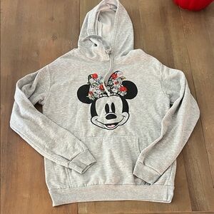 Gray Hoodie with Minnie Mouse Character Design